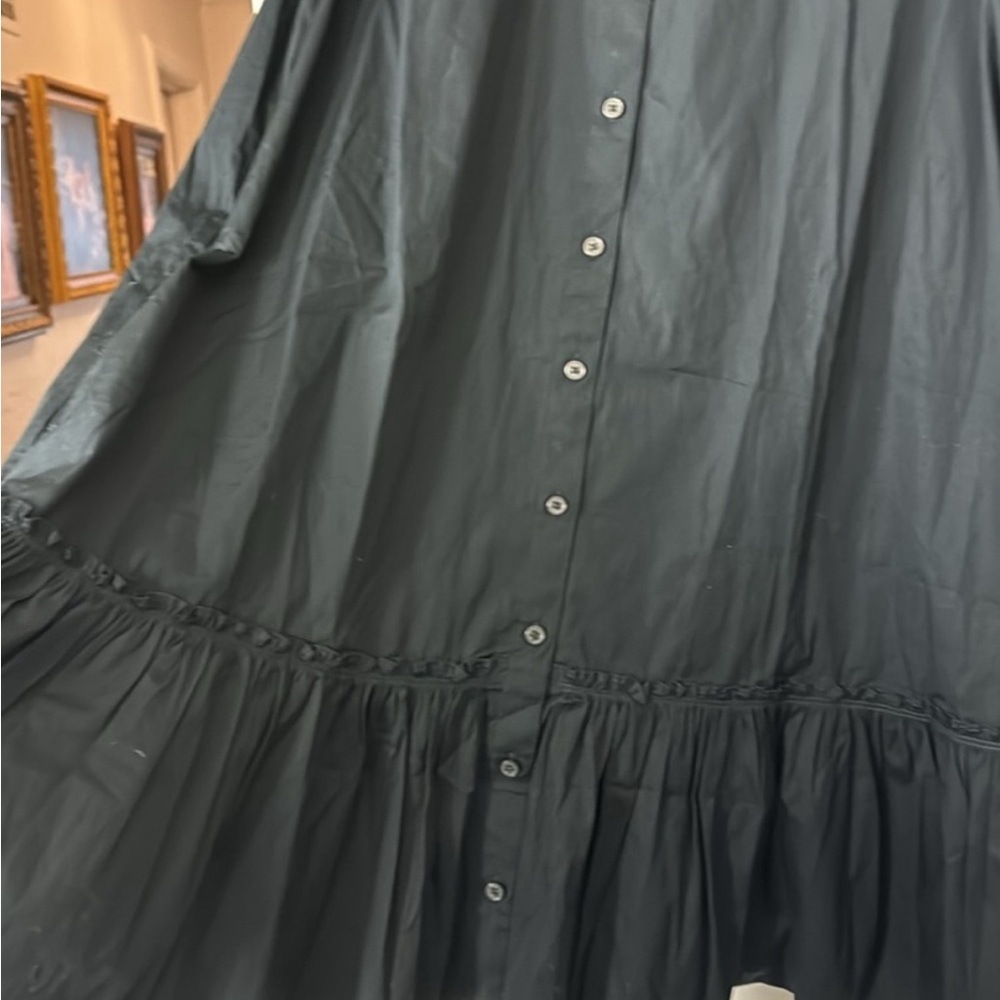 J. Crew Black Short Sleeve Shirt Dress - Picture 5 of 10